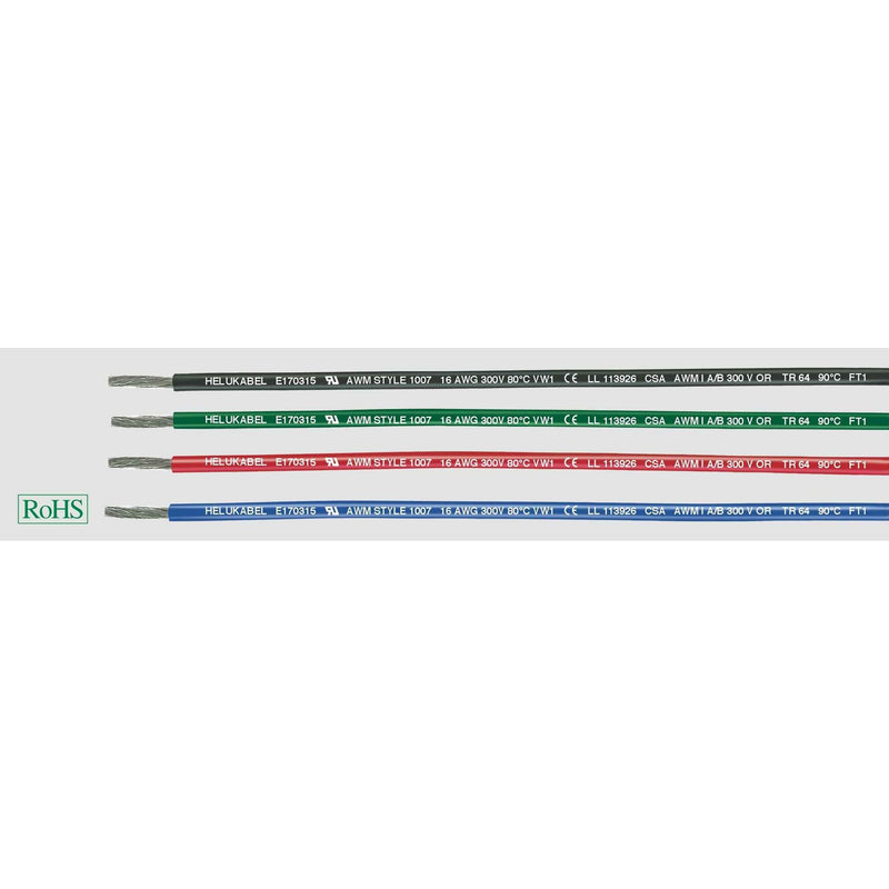 Klimaprime - Aderleitung HEL UL-CSA AWG26(0,13)gnSp UL-CSA AWG 26 gn .305 PVC-Datenleitun − 305 Meter