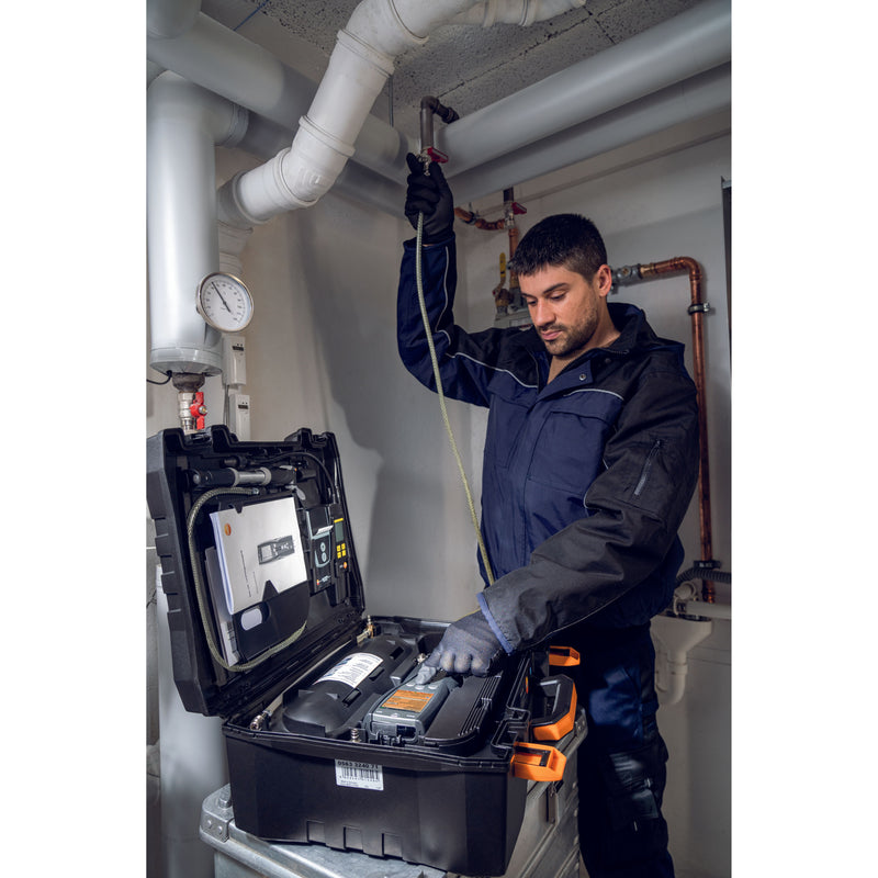 Testo - Differenzdruckmeßgerät Druck-Leckmengenmessgerät 0563 3240 70 Basis Set 324 Gas+Wa