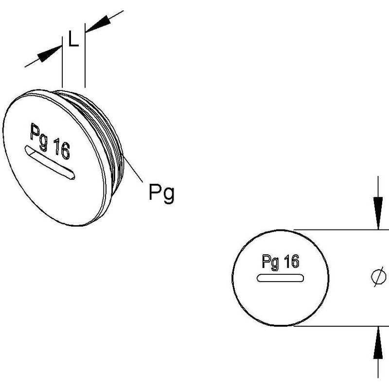 HKL - Verschlussschraube Verschlußschraube 514GFK/11 − 100 Stück