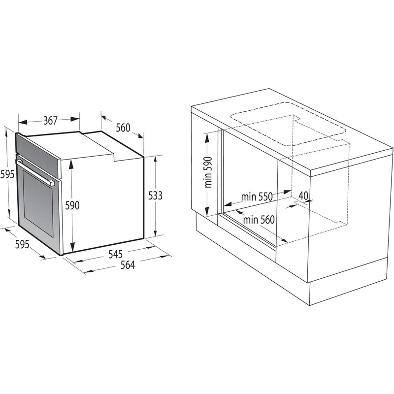 Gorenje - Herd EB-Herd Dampf BCS6737E06X Heißluft,ExtraSteam