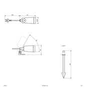 EVN Lichttechnik - Downlight/Strahler/Flutlicht HV Gartenspot L651023 IP65 mit Schutzk.St