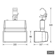 LTS Licht&Leuchten - Downlight/Strahler/Flutlicht LED-Stromschienenstrahler EL 304.40.5 ws 4000K 75°weiß