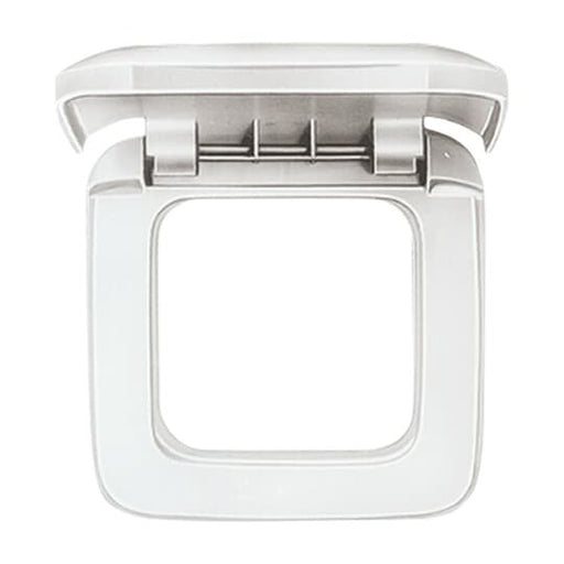 Busch-Jaeger - Abdeckrahmen Rahmen 1-fach 2518-214 aws, m.Klappdeckel