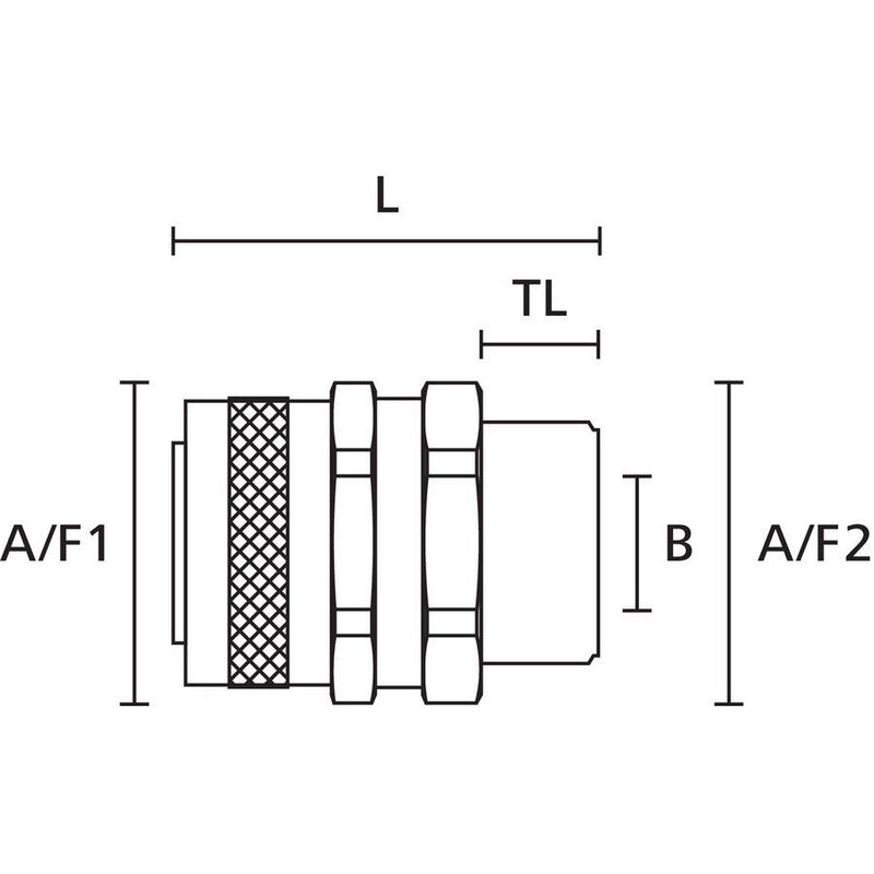 HellermannTyton - Metall-Schutzschlauch-Verschraubung Verschraubung PCS63-SM-M63 si