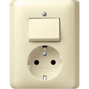 Gira - Schalter-/Steckdosenkombination Schuko-Wechselschalt. cwsg 017601