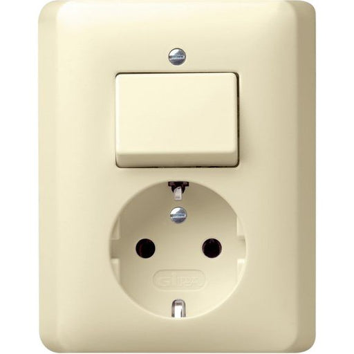Gira - Schalter-/Steckdosenkombination Schuko-Wechselschalt. cwsg 017601