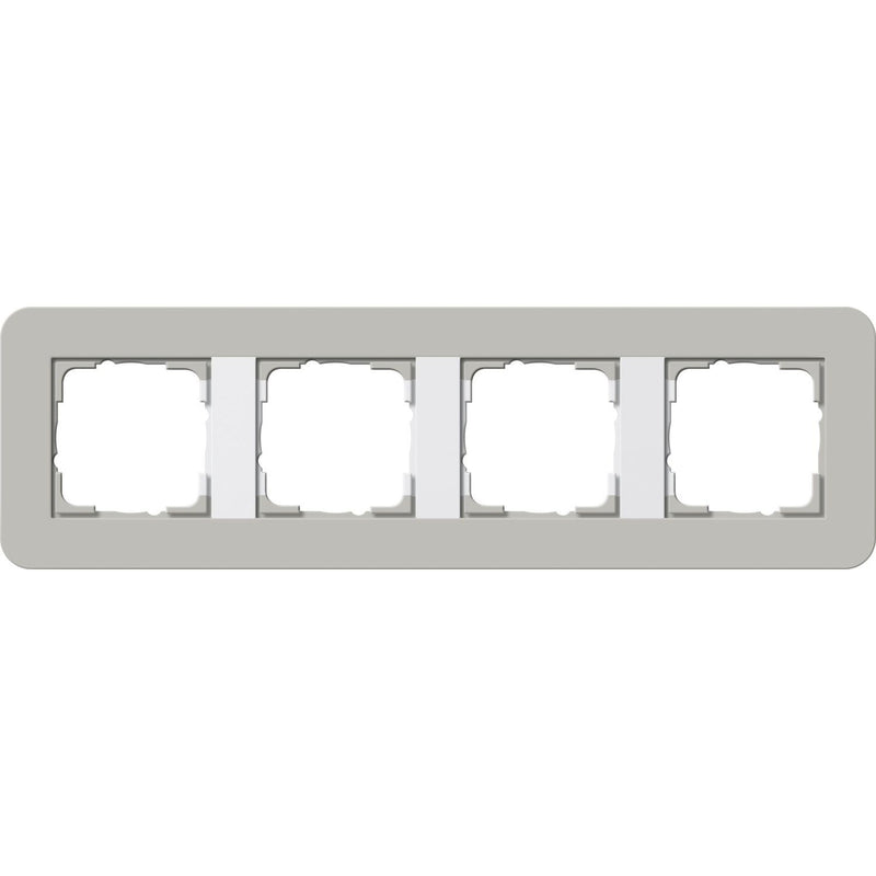 Gira - Abdeckrahmen 4fach 0214412 Grau/Reinweiß