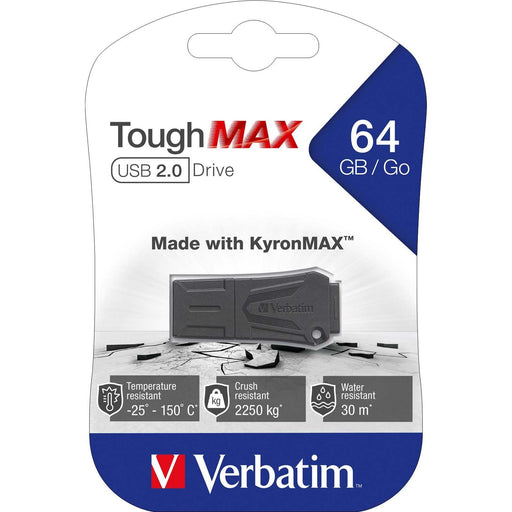 Verbatim - Speichermedium digital USB-Stick 64GB 2.0 49332 ToughMAX,sw