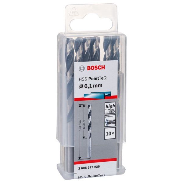 Bosch - Bohrer Metallspiralbohrer HSS 2608577229 PointTeQ DIN 338 6,1