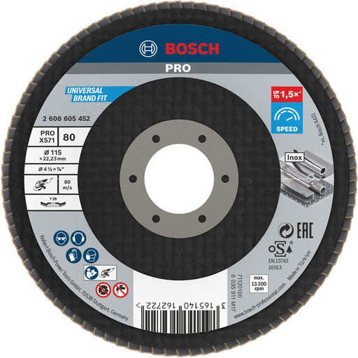 Bosch - Trenn-/Schleifscheibe PRO X571 2608605452 Fächerschleifscheibe