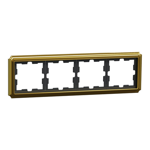 Merten - Abdeckrahmen D-Antik Metallrahmen MEG4040-4741 4-fach, 24k gold