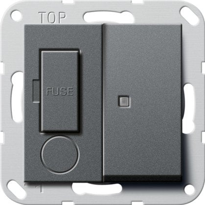 Gira - Steckdose Fused outlet 13A Kontroll. 278728 abschaltbar anth