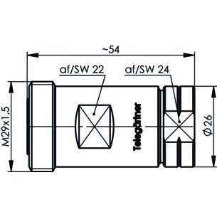 Telegärtner - Koax-Steckverbinder Kabelbuchse 100024482 G23 (1/2Z FLEX)