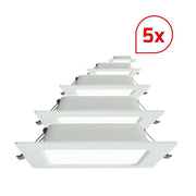 Dotlux - Downlight/Strahler/Flutlicht LED-Einbaupanel-Set (VE5) 600097 3000K