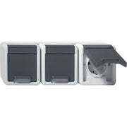Gira - Steckdose 3-fach waager. 478930 AP Grau