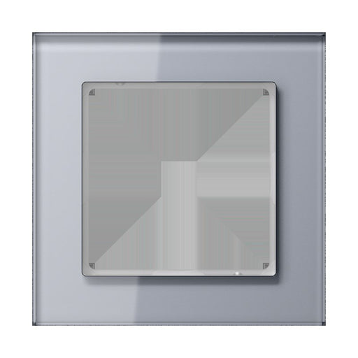 Jung - Abdeckrahmen Glasrahmen 1fach AC 581 GL KG kristallgrau