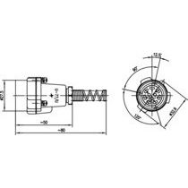 Telegärtner - I/O-Steckverbinder NF-Kabelstecker m.St. 100022935 Baj.u.POM-Rückt. U77