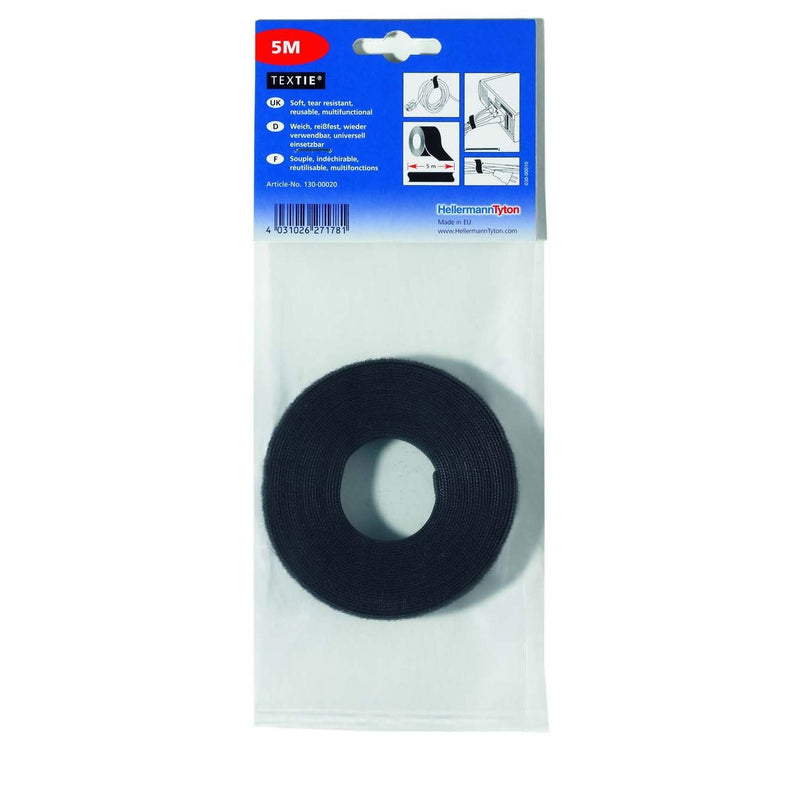 HellermannTyton - Kabelbinder Textie BK 1000x12,5 12,5mm/1m schwarz