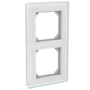 Elso - Abdeckrahmen Echtglas-Rahmen 2-fach WDE004036 kristallweiß