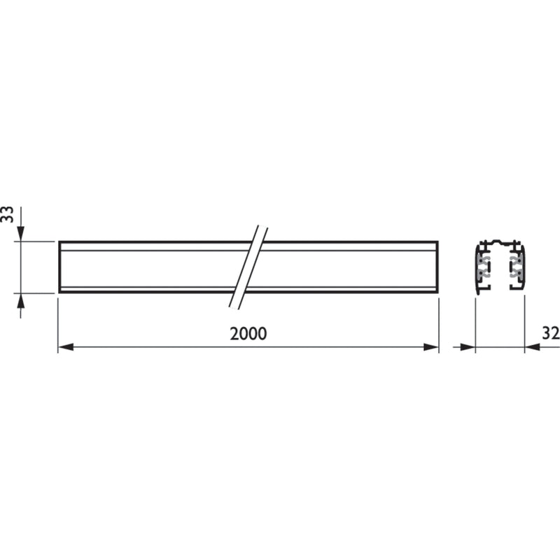 Philips Lighting - Stromschiene 3-Phasen-Stromschiene RBS750 #06535800 RCS750 5C6 L2000 ALU