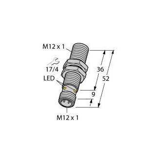 Turck - Induktiver Näherungsschalter Sensor BI2-M12-AD4X-H1141 induktiv