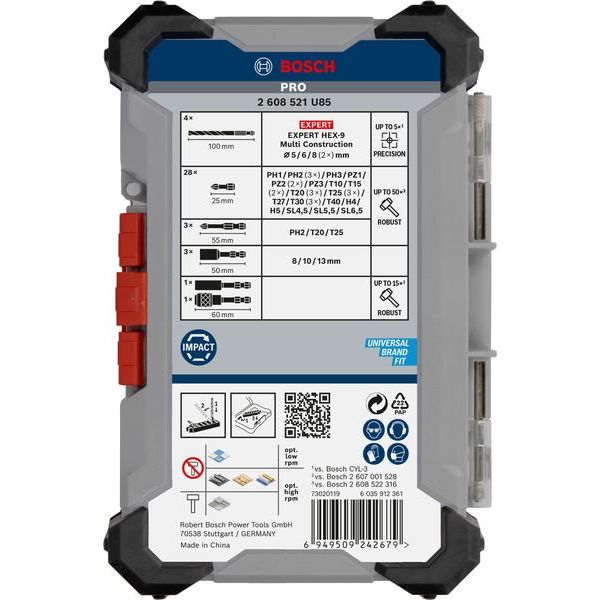 Bosch - Werkzeugset PRO Impact Schrauberbits 2608521U85VE(40) und Multi − 3 Packung