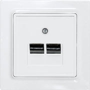 Eltako - Einsatz/Abdeckung für Kommunikationstechnik UAE/IAE-Abdeckung UAE55E/2-pg polarweiß glänzend