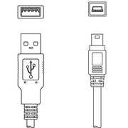 Leuze - Konfektioniertes Sensor-Aktor-Kabel Serviceleitung KB USB A - USB miniB − 1 Stück