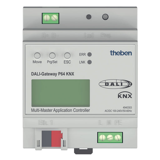 Theben - Bussystem-Systemschnittstelle/Medien-Gateway Application-Controller DALI Gateway P64 KNX Multi-Master