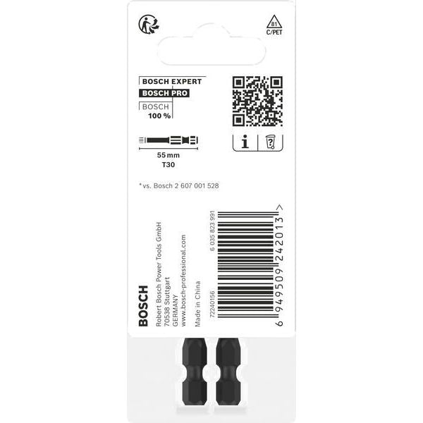 Bosch - Bit PRO Impact Bit, T30 2608522532VE(2) 55 mm, 2-tlg