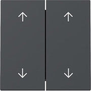 Gira - Abdeckung/Bedienelement für Installationsschalterprogramme Wippe 2f Pfeile 329728 Anthrazit