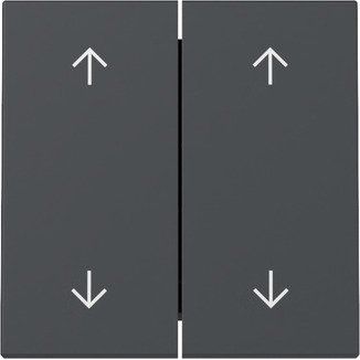 Gira - Abdeckung/Bedienelement für Installationsschalterprogramme Wippe 2f Pfeile 329728 Anthrazit