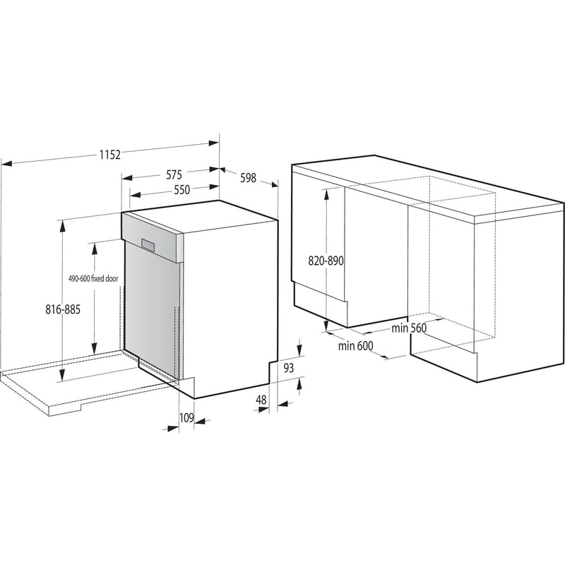Gorenje - Geschirrspüler EB-Geschirrspüler GI642E90X 60cm,13MG,11l,47dB