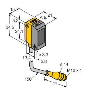 Turck - Lichttaster mit Hintergrundausblendung Opto-Sensor QS18VP6LAFQ5 Lichttaster