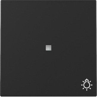 Gira - Abdeckung/Bedienelement für Installationsschalterprogramme Wippe Kontrollf. + Symb. 3674005 Schwarz m