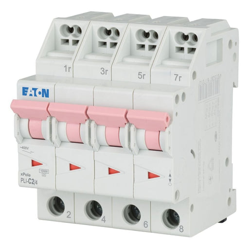 Eaton - Leitungsschutzschalter PLI-C2/4 C 2A, 4p Steckkl