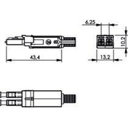 Telegärtner - LWL-Steckverbinder STX LC-D Steckereinsatz 100021187 MM