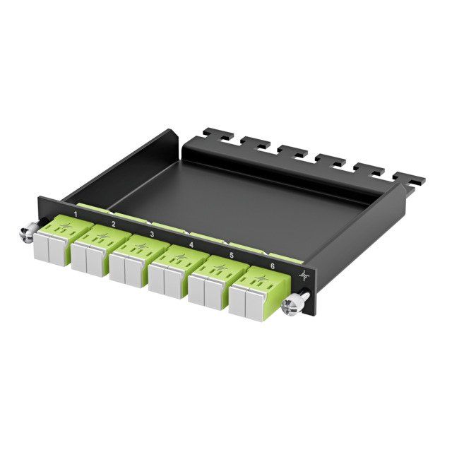 Telegärtner - Moduleinsatz für Patchpanel LWL HD3-ES Patch-Modul 100022364 0,5HE 6xLC-D OS2/PC
