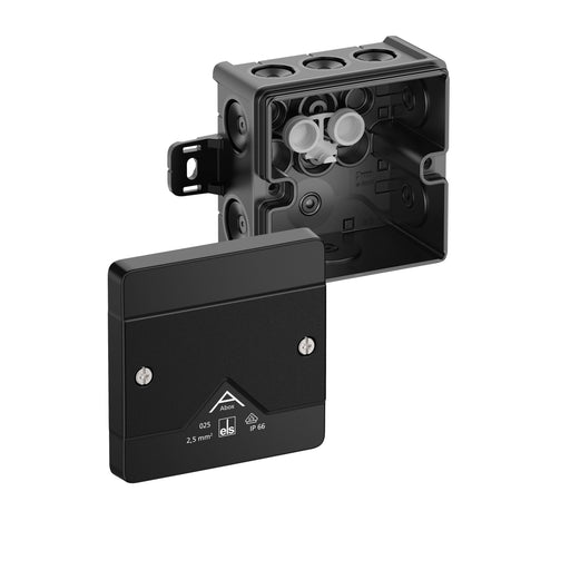 Spelsberg - Dose, Gehäuse für Montage auf der Wand/Decke Abzweigkasten Abox 025 AB-L/sw IP66, 2,5qm