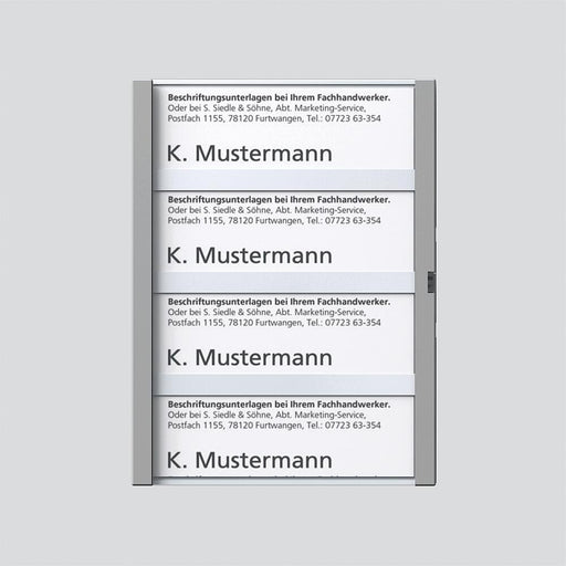 Siedle&Söhne - Zubehör/Ersatzteile für Türkommunikation Namensschild titan-met kpl 200029797-00 f.TM 612-4 TM