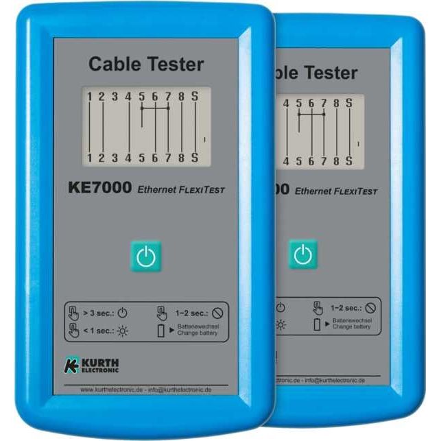 Kurth - Mess-/Testgerät für Kommunikationstechnik LAN Kabeltester KE7000 Set