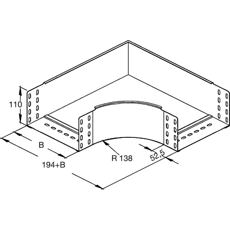 Rico - Bogen für Kabelrinne Bogen 90Grad 153W3-600-B