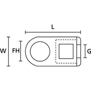 HellermannTyton - Befestigungssockel und -element für Kabelbinder Befestigungssockel FH18-N66-NA-D1 − 500 Stück