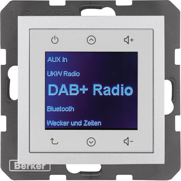 Berker - Elektronik-Gerät für Installationsschalterprogramme Radio DAB+, B.x alu matt 29841404