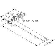 HKL - Erdungsbandklemme Erdungs-Bandschelle 39/1 für DM25-48mm − 5 Stück