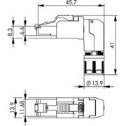 Telegärtner - Modularer Steckverbinder MFP8 Adernmanager 100023069 4x90 T568B − 10 Stück