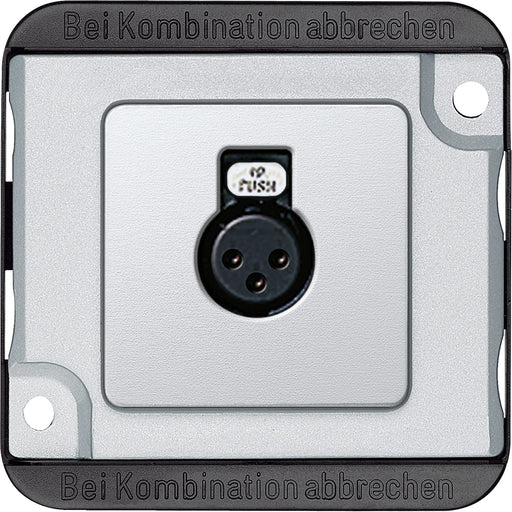 Merten - Einsatz/Abdeckung für Kommunikationstechnik Audio-Steckbuchse mat/si 460860 XLR-Rundsteckver.3p