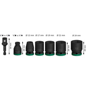 Bosch - Steckschlüsselset PRO Impact 2608003032 Steckschlüsselsatz