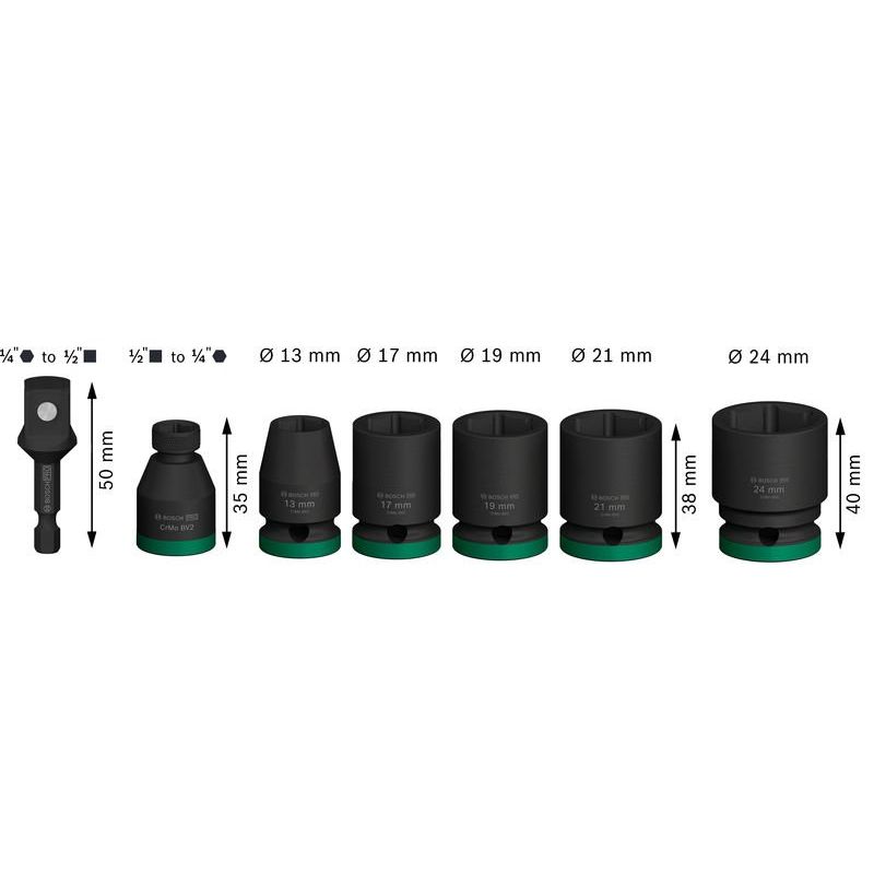 Bosch - Steckschlüsselset PRO Impact 2608003032 Steckschlüsselsatz