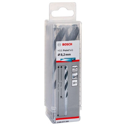 Bosch - Bohrer Metallspiralbohrer HSS 2608577250 PointTeQ DIN 338 8,2